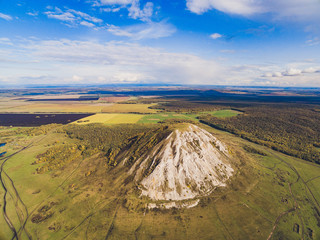 Mount Shihan Toratau near the city of Ishimbai. Symbol of the city of Ishimbai. Bashkortostan....