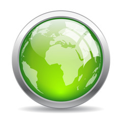Earth glass web button