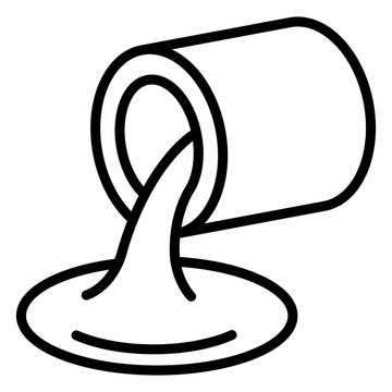 gz533 GrafikZeichnung - german - Tropfende Farbe / Eimer / Farbdose: english - dripping / paint pot icon - simple template - square xxl - g8633