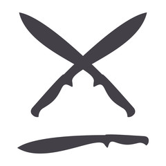 Machete, icon black. Flat design, template. Abstract concept. Vector illustration on white background.
