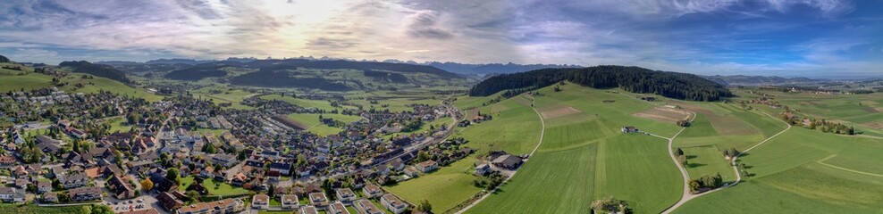 Das Emmental und ein Teil von Grosshöchstetten im Oktober 2019