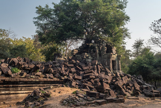 Iconic Beng Mealea temple in Siem Reap province, Cambodia 