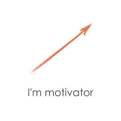 Vector design inspiring and encouraging to follow me. Motivational banner calling to be assertive. Graphical image in the form of a steadily rising chart.