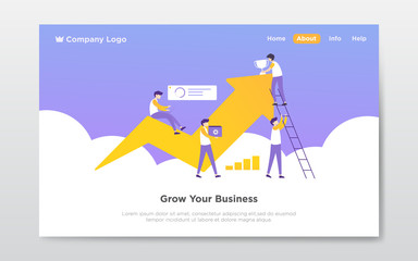 team work landing page illustration