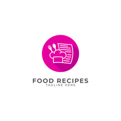 Fototapeta na wymiar Cooking Recipe Application Logo Vector Icon Illustration