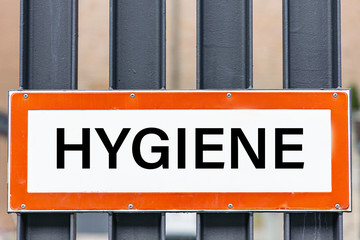 Hygiene Hinweis Schild