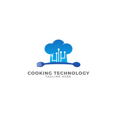 Cooking Technology Logo Vector Icon Illustration