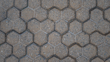 Fototapeta premium texture de pavés hexagonales marron