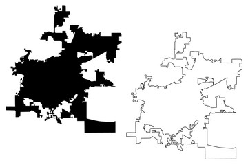 Tallahassee City (United States cities, United States of America, usa city) map vector illustration, scribble sketch City of Tallahassee map