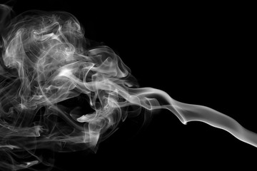 smoke on black background