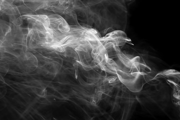 smoke on black background