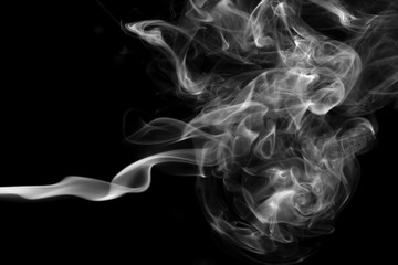 smoke on black background