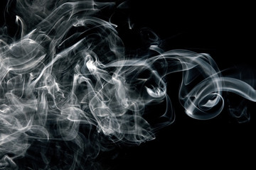 smoke on black background