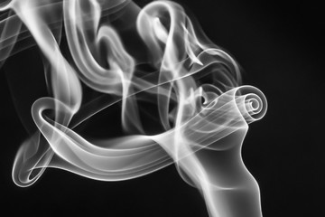smoke on black background