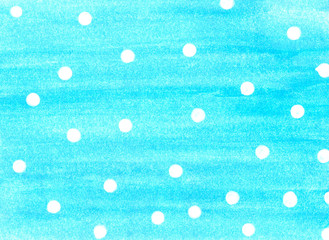 Watercolor blue background with white dots