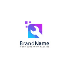 Obraz premium wrench logo vector for your company