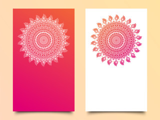 Vector mandala pattern for template, flyer or invitation card design.
