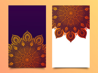 Mandala pattern for template, flyer or invitation card design.