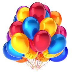 helium balloon bunch colorful party birthday decoration