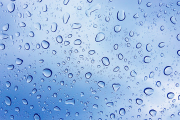 Rain drops on the glass,background.