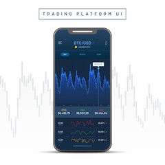 Cryptocurrencies trading, and exchange UI or UX concept for Mobile Apps.