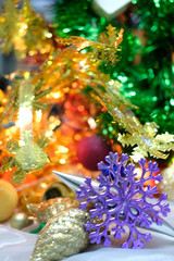 christmas tree and decorations