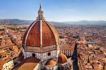 Fototapeta premium View of the Cathedral Santa Maria del Fiore in Florence, Italy