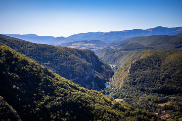 Beautiful mountains and hills near the Drvar in Bosnia and Herzegovina