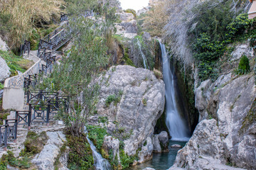 Natural site of Algar Fountains in Callosa d´En Sarria.