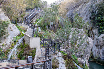 Natural site of Algar Fountains in Callosa d&acute;En Sarria.