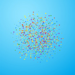 Festive confetti. Celebration stars. Rainbow confe