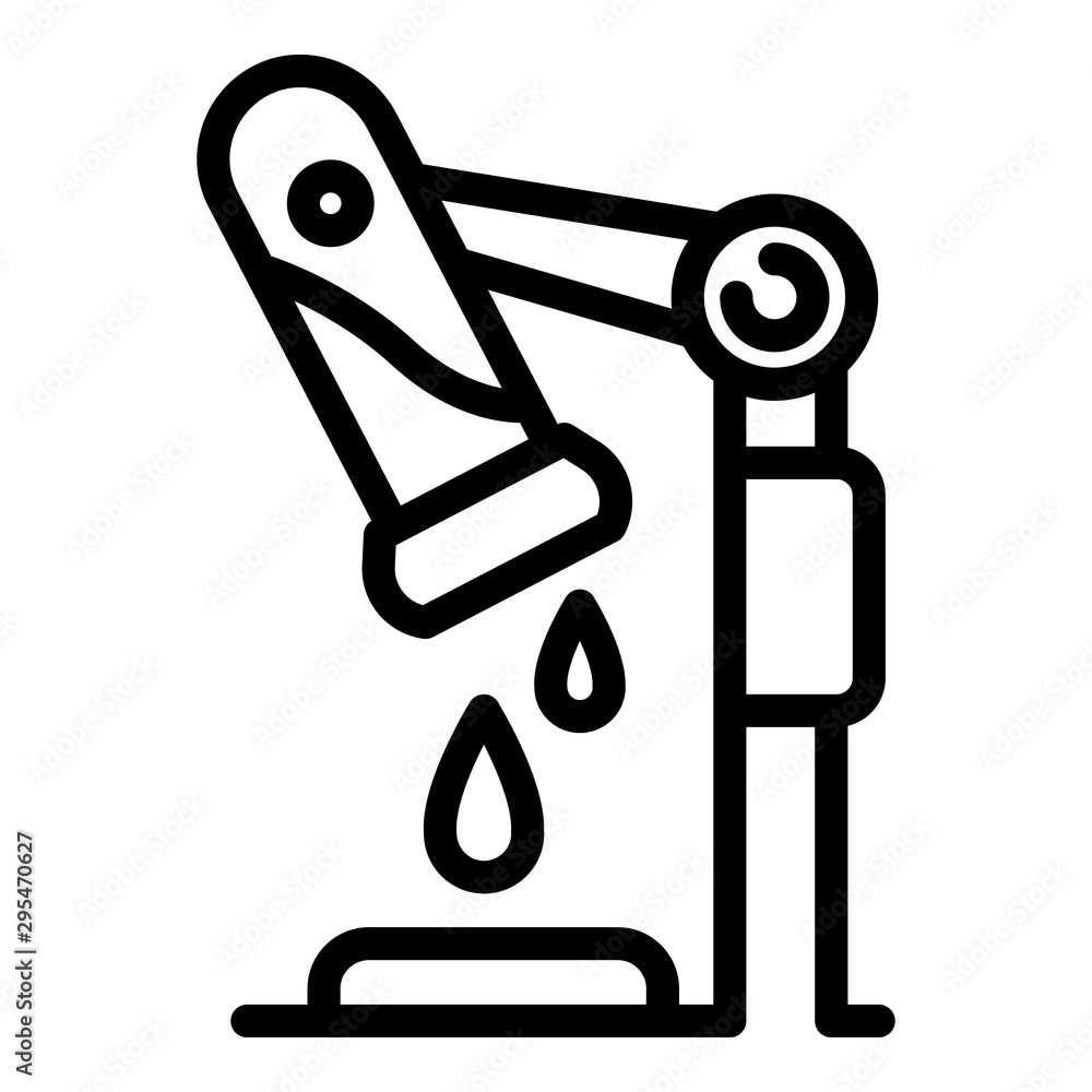Poster test tube drop icon. outline test tube drop vector icon for web design isolated on white background