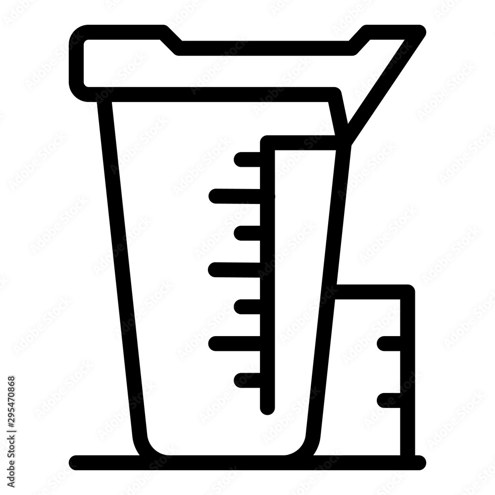 Poster measurement pot icon. outline measurement pot vector icon for web design isolated on white backgroun