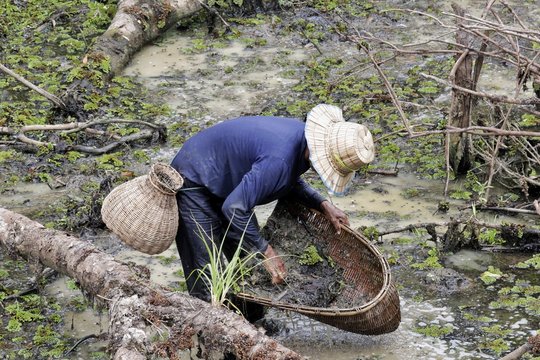 Trabajadora en el rio 2