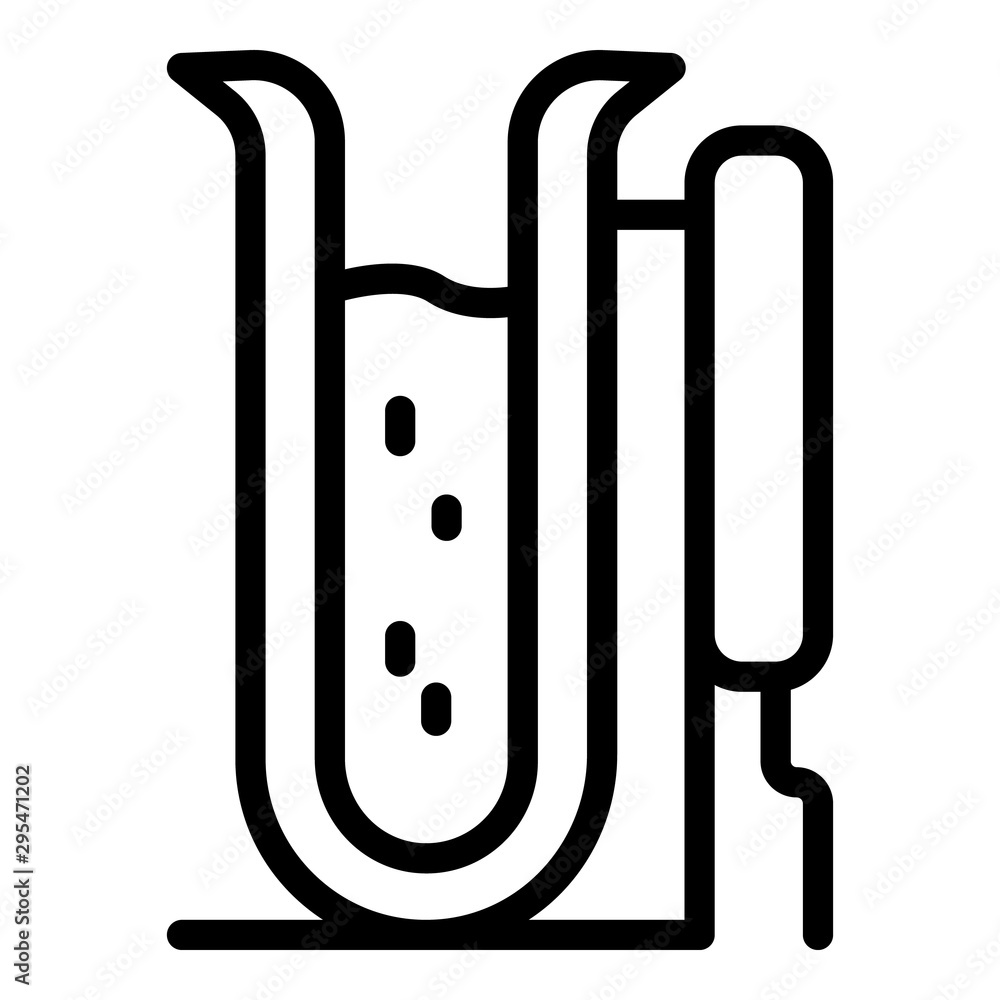 Poster test tube with liquid icon. outline test tube with liquid vector icon for web design isolated on whi