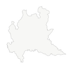 Fototapeta premium Vector Map of Lombardy, Italy