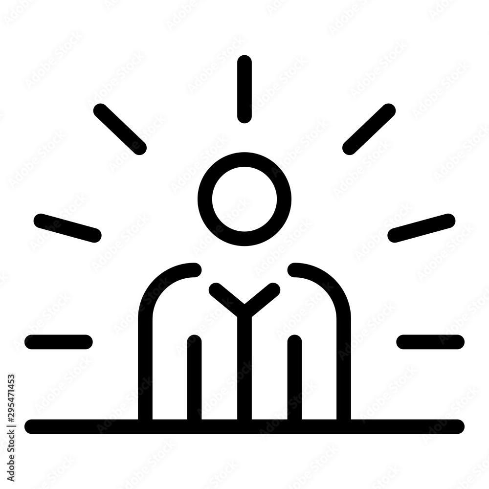 Poster man immunization icon. outline man immunization vector icon for web design isolated on white backgro