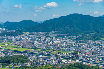 Fototapeta na wymiar 天拝山から見た福岡の景色