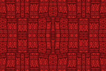 Colorful African fabric, red color