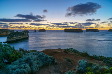 bay of islands after sunset at blue hour, great ocean road, australia 11