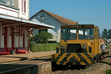 Fototapeta na wymiar gare, chemin de fer, train, Antsirabe, Madagascar