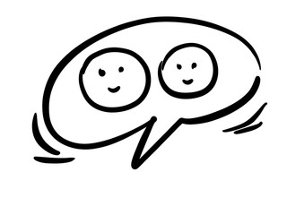 Best friends icon. Illustration Hand Drawn Brush. Flat, Icon, Sign, Logo, Symbol, Object, Graphic Design, Element, Background, Print.