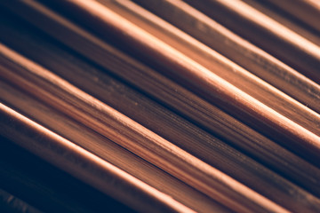 Close up of wooden toothpicks 