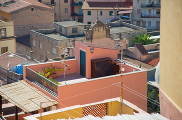Colorful houses and narrow alleys in Bosa, Sardinia