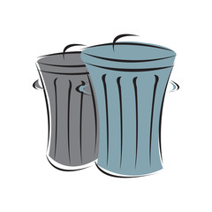 trash icon, vector on white background editable eps10