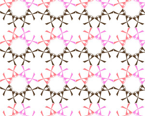 Cute geometrical textile pattern design and modern stylish wallpaper