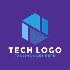 Hexagon Tech Logo Design Inspiration For Business And Company