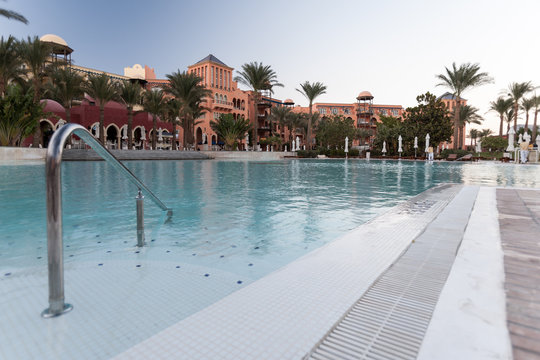 5 star hotel poolside; Hurghada, Egypt