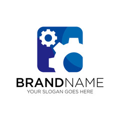 Gear vector logo template art