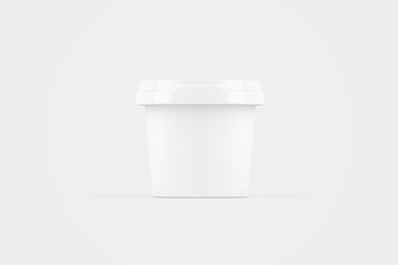 Ice Cream Jar Packaging White Mockup